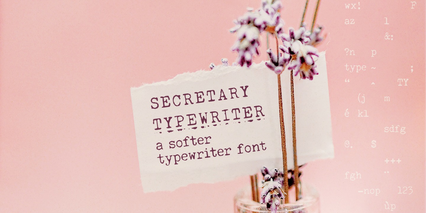 Ejemplo de fuente Secretary Typewriter #1